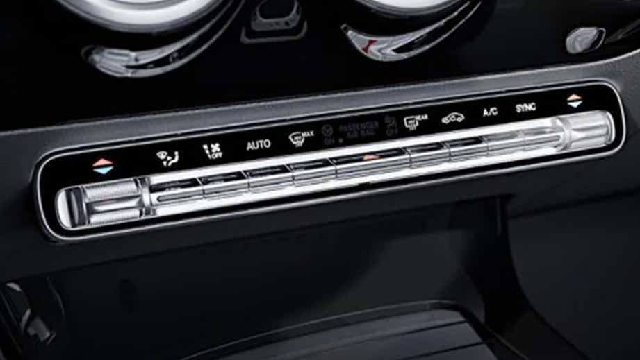 interior climate control panel of a Mercedes-Benz Amg A 45 S