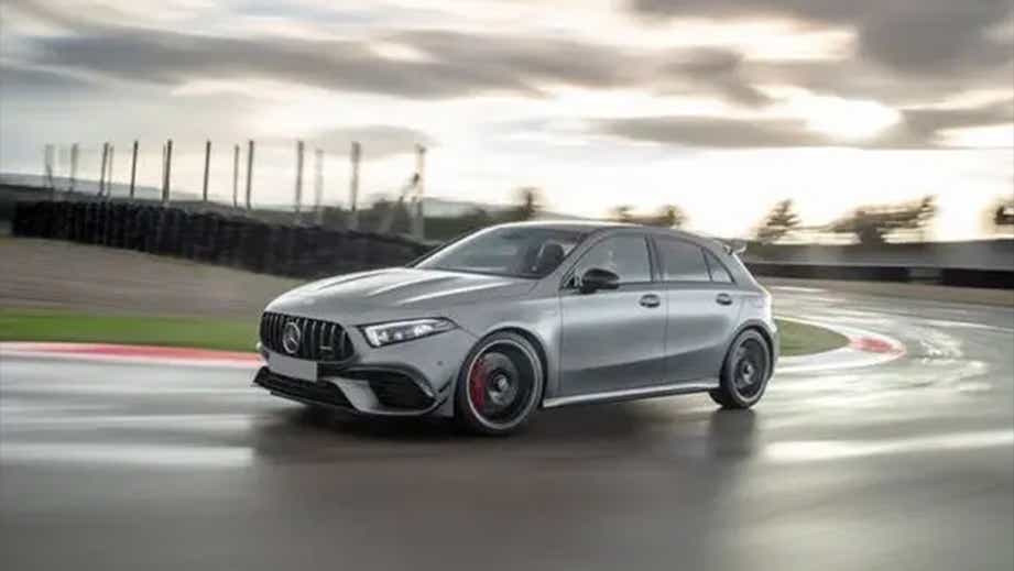 front three-quarter of a Mercedes-Benz Amg A 45 S