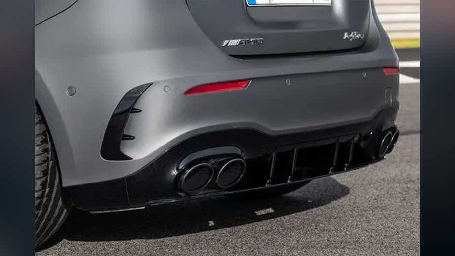 rear bumper and exhausts of a Mercedes-Benz Amg A 45 S