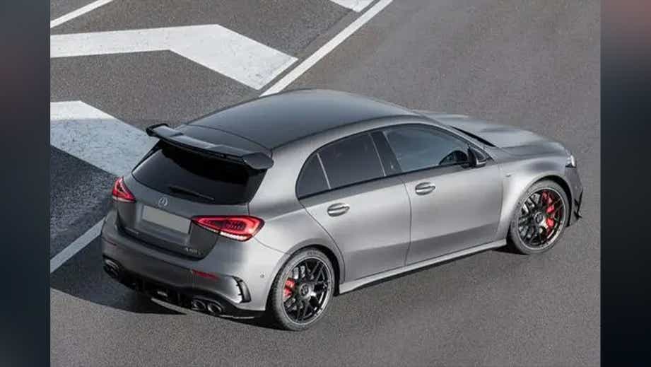 rear three-quarter view of a Mercedes-Benz Amg A 45 S