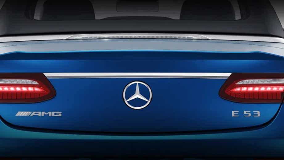 Rear view of a Mercedes-Benz AMG E 53 Cabriolet