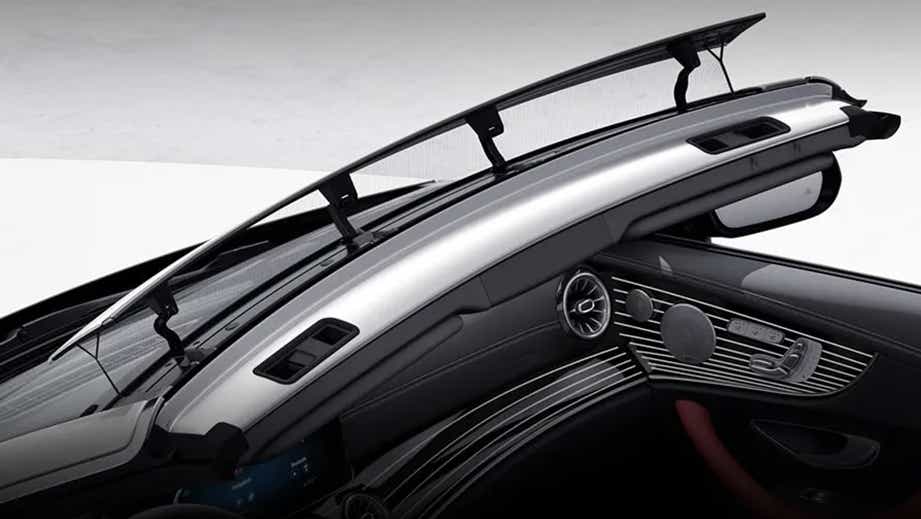 Interior dashboard of a Mercedes-Benz AMG E 53 Cabriolet