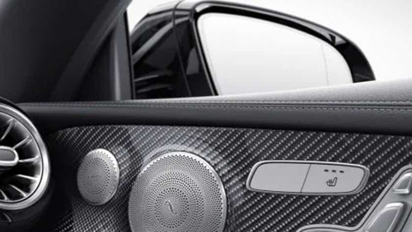 front door interior panel of a Mercedes-Benz AMG E 53 Cabriolet