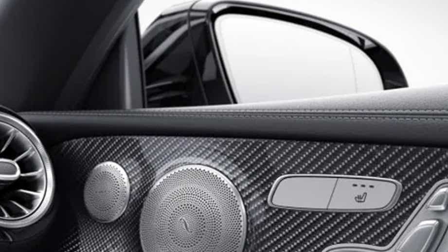 front door interior panel of a Mercedes-Benz AMG E 53 Cabriolet