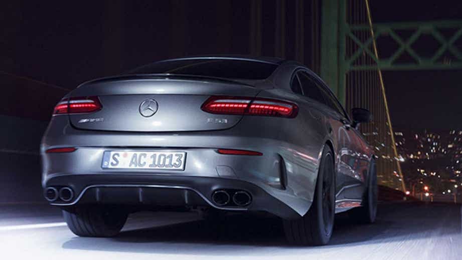 rear view of a Cirrus Silver Metallic Mercedes-Benz AMG E 53