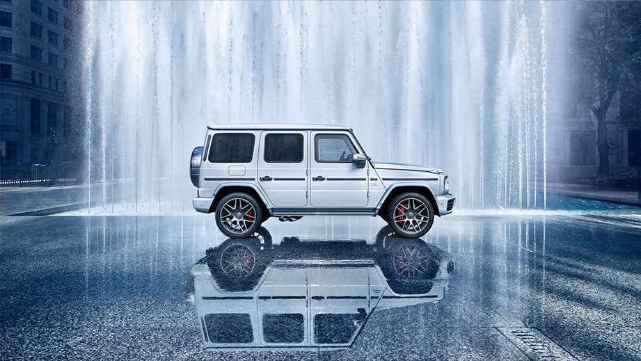 side view of a Polar White Mercedes-Benz AMG G 63