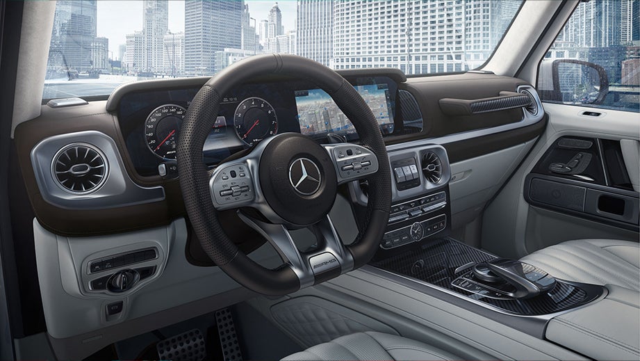 Interior dashboard of a Mercedes-Benz AMG G 63