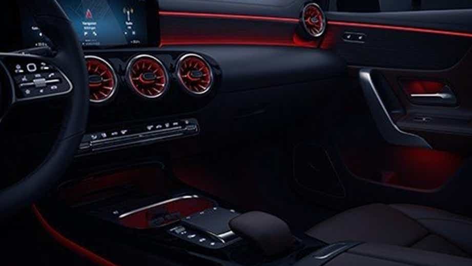 Interior dashboard of a Mercedes-Benz AMG GLA 35