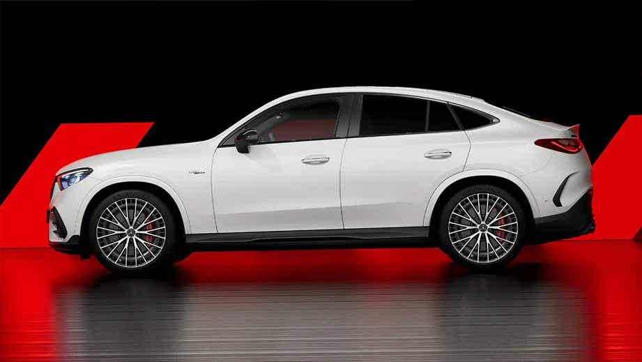 side view of a Polar White Mercedes-Benz AMG GLC 43