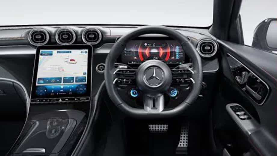 interior dashboard of a Mercedes-Benz AMG GLC 43