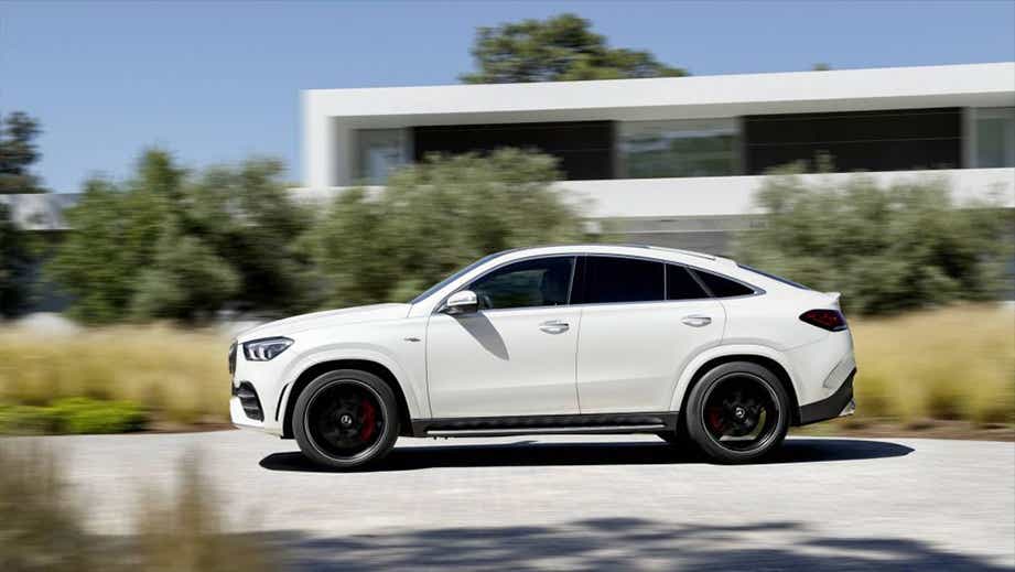 side view of a Polar White Mercedes-Benz AMG GLE 53