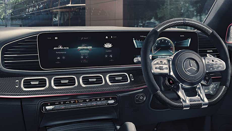 interior dashboard of a Mercedes-Benz AMG GLE 53