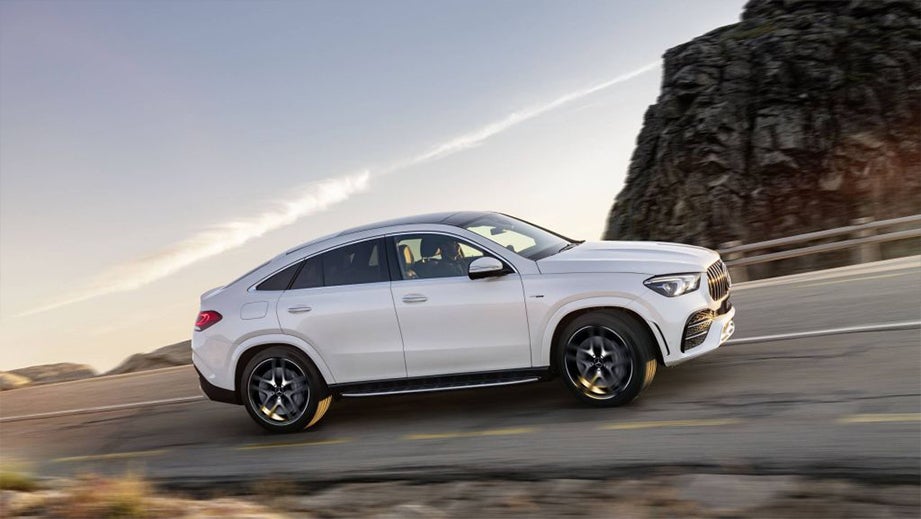 side view of a Polar White Mercedes-Benz AMG GLE 53