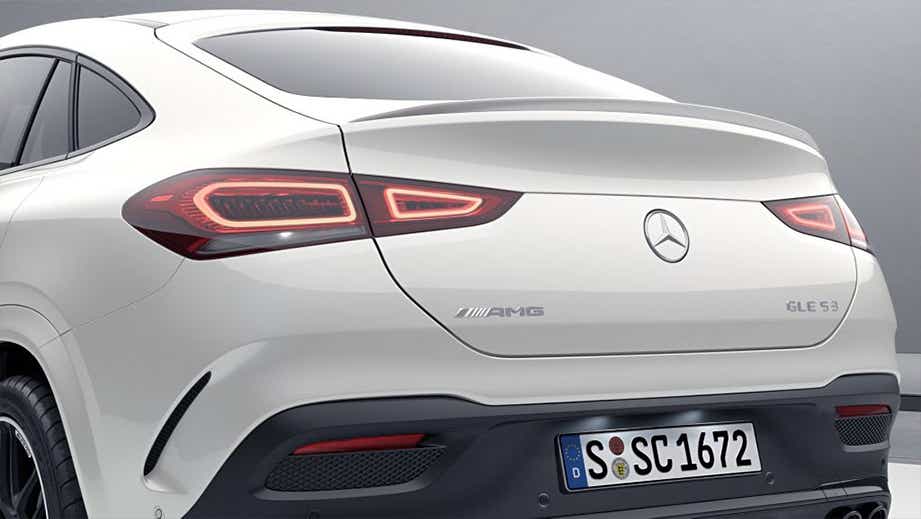 rear view of a Polar White Mercedes-Benz AMG GLE 53