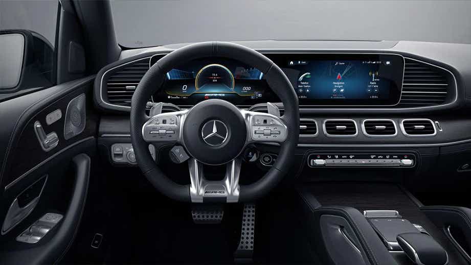 Interior dashboard view of a Mercedes-Benz AMG GLE 63 S