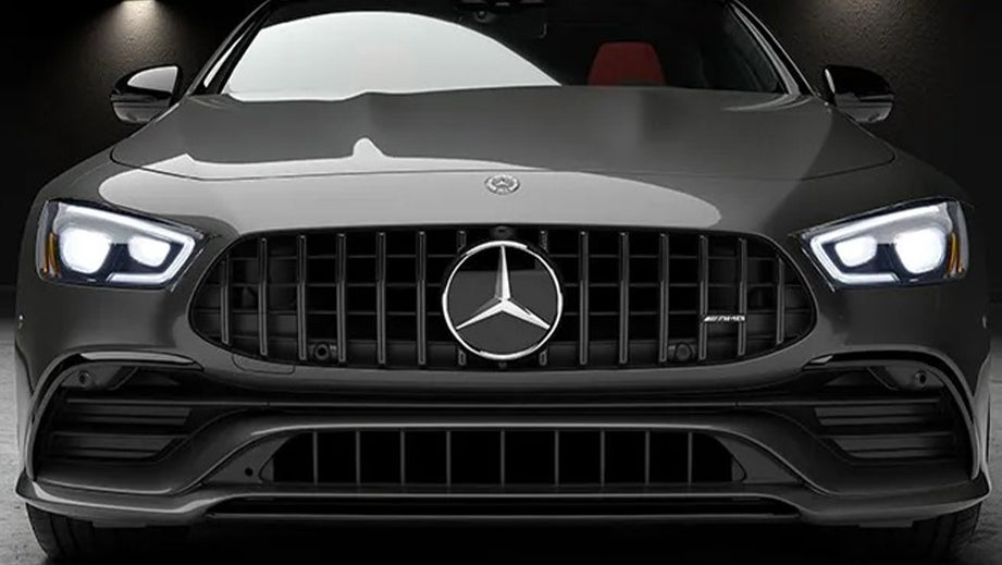 Front view of a Mercedes-Benz AMG GT 4 Door Coupe