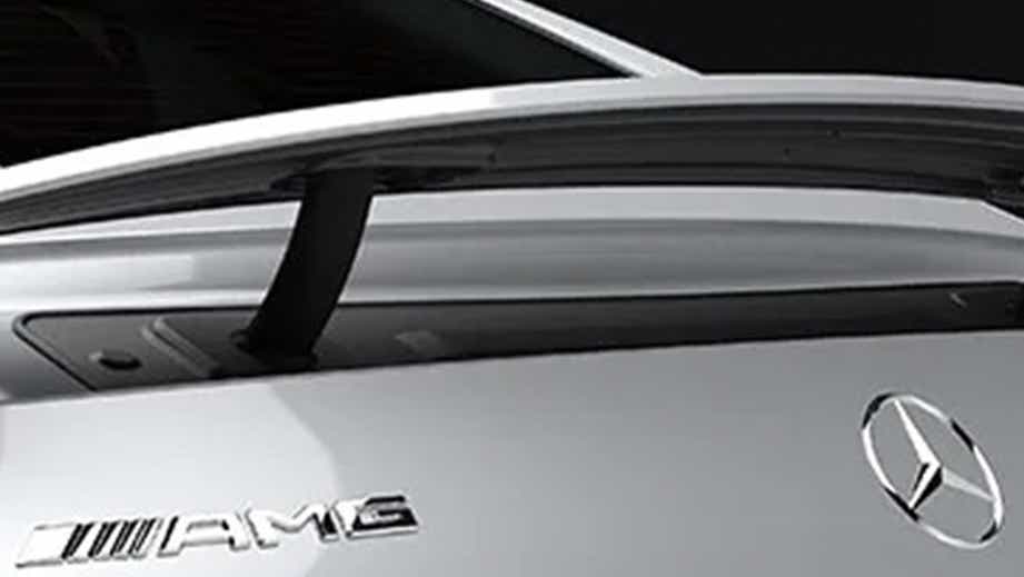 rear spoiler close-up of a Mercedes-Benz AMG GT 4 Door Coupe