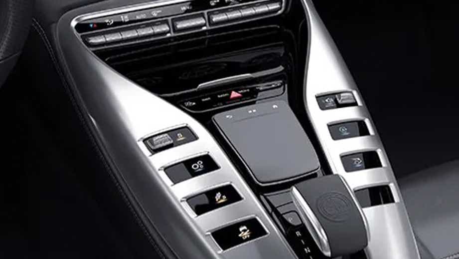 center console of a Mercedes-Benz AMG GT 4 Door Coupe