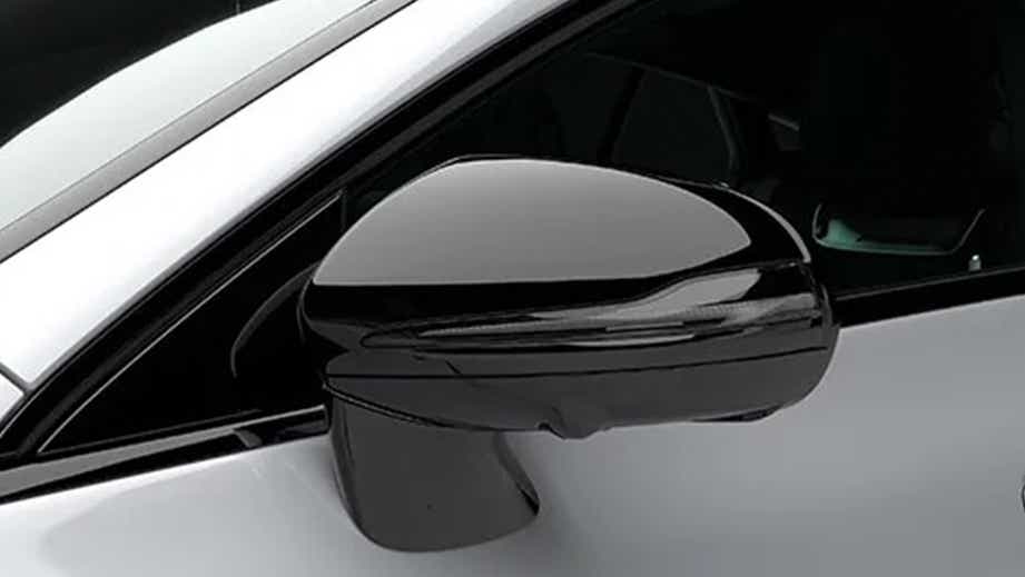 Side mirror close-up of a Mercedes-Benz AMG GT 4 Door Coupe