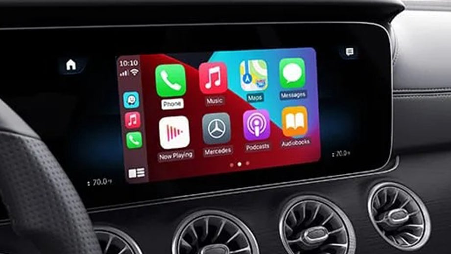 Infotainment display of a Mercedes-Benz AMG GT 4 Door Coupe