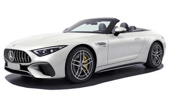 front three-quarter view of a Mercedes-Benz AMG SL convertible