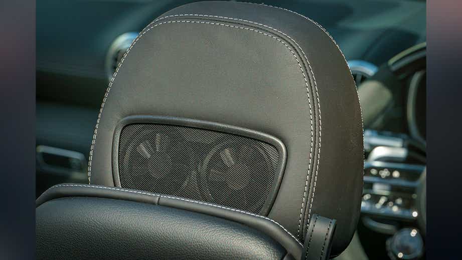 Headrest close-up of a Mercedes-Benz AMG SL