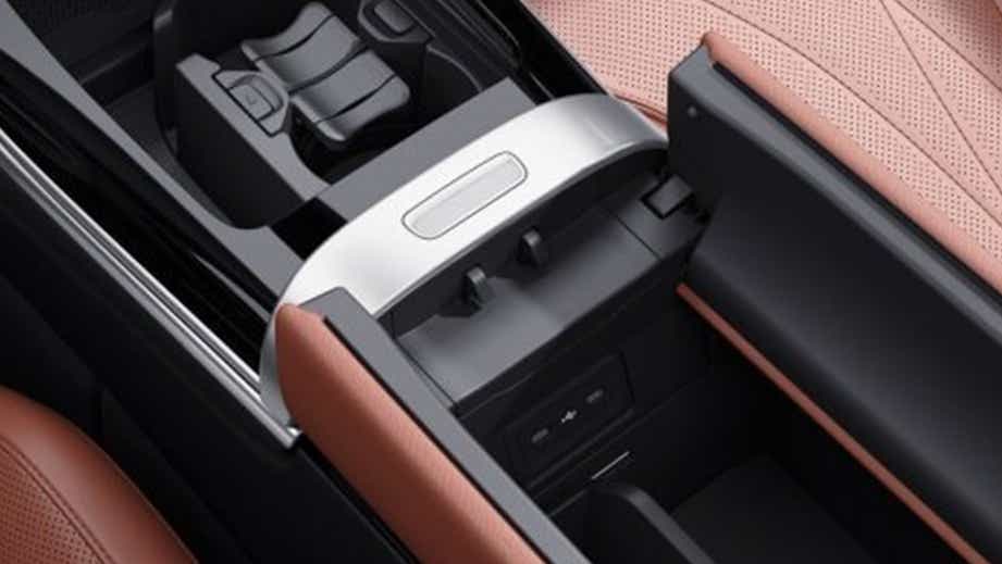 center console and storage compartment of a Mercedes-Benz C-Class