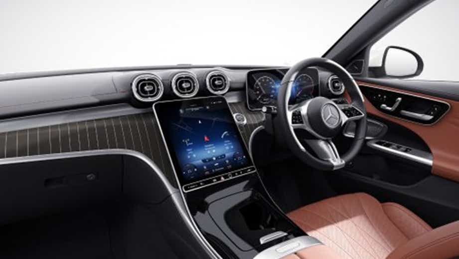 Interior dashboard of a Mercedes-Benz C-Class