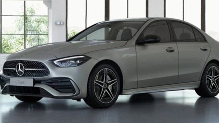front three-quarter view of a Mercedes-Benz C-Class