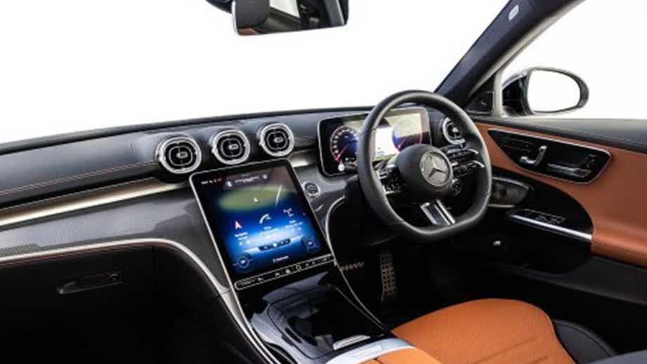 interior dashboard of a Mercedes-Benz C-Class