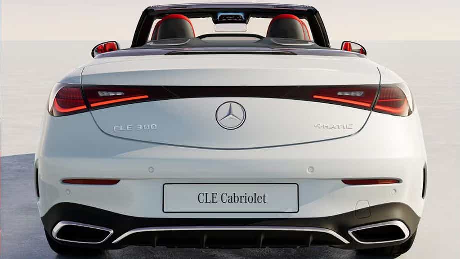 Rear view of a Mercedes-Benz CLE Cabriolet