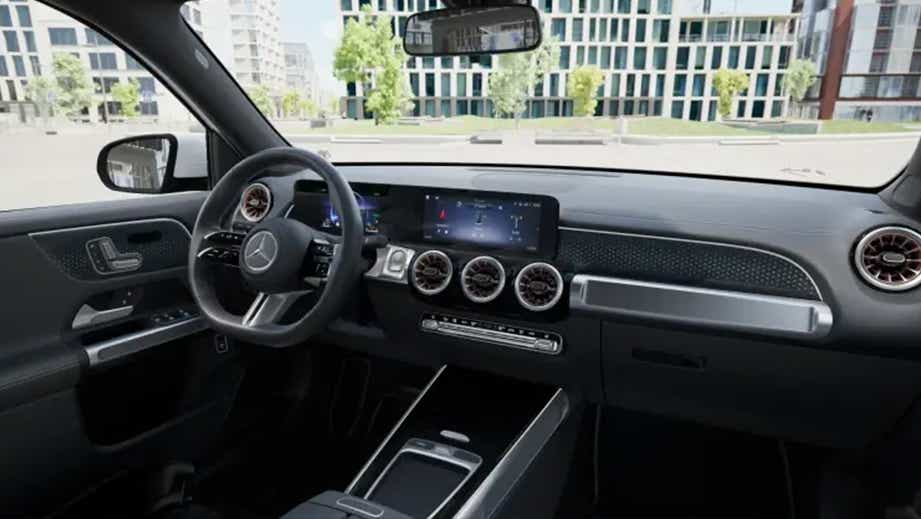 Interior dashboard view of a Mercedes-Benz EQB