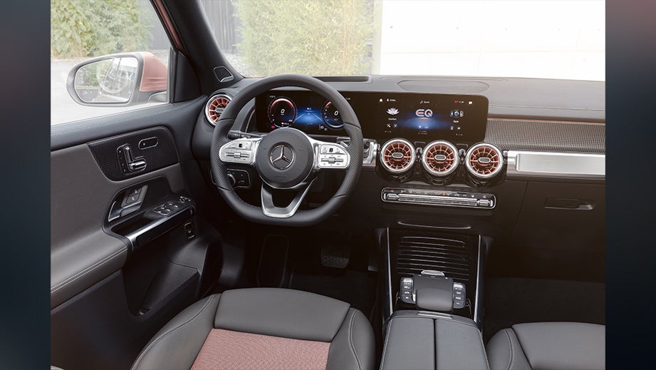 interior dashboard of a Mercedes-Benz EQB 2022-23