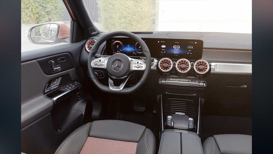interior dashboard of a Mercedes-Benz EQB 2022-23