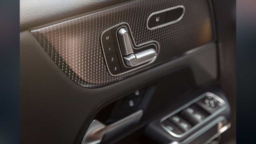 Interior door control panel of a Mercedes-Benz EQB 2022-23