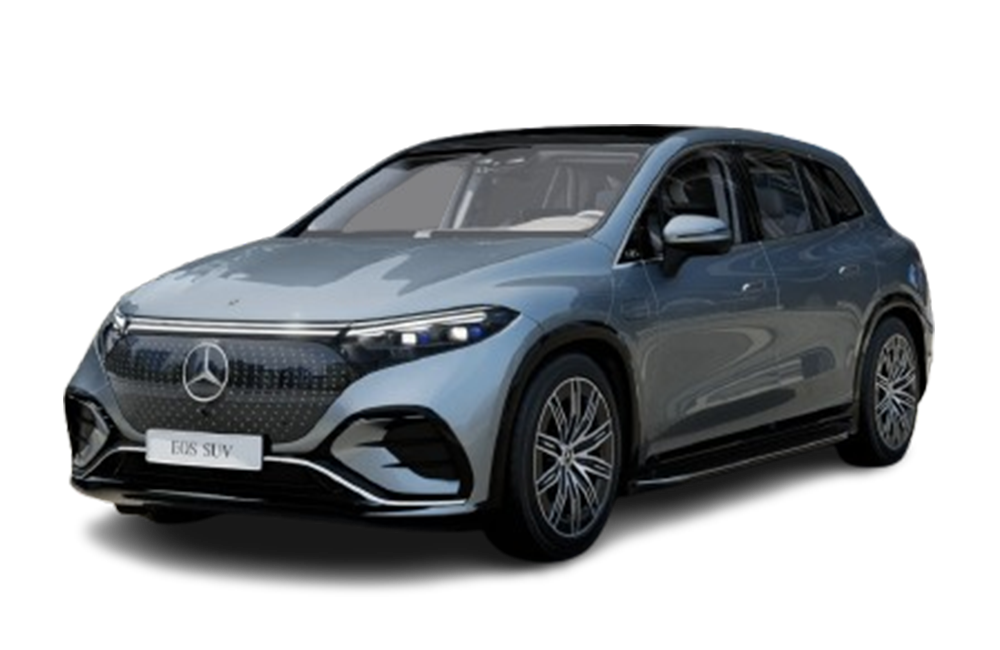 Front three-quarter view of a Mercedes-Benz EQS SUV