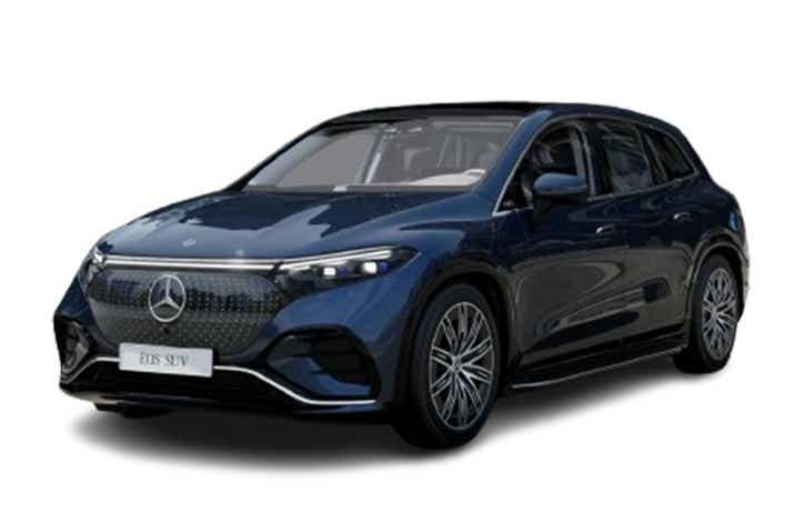 front three-quarter view of a Mercedes-Benz EQS SUV