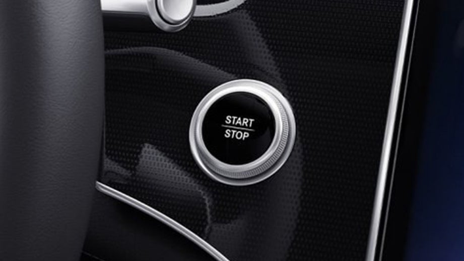 engine start-stop button of a Mercedes-Benz EQS
