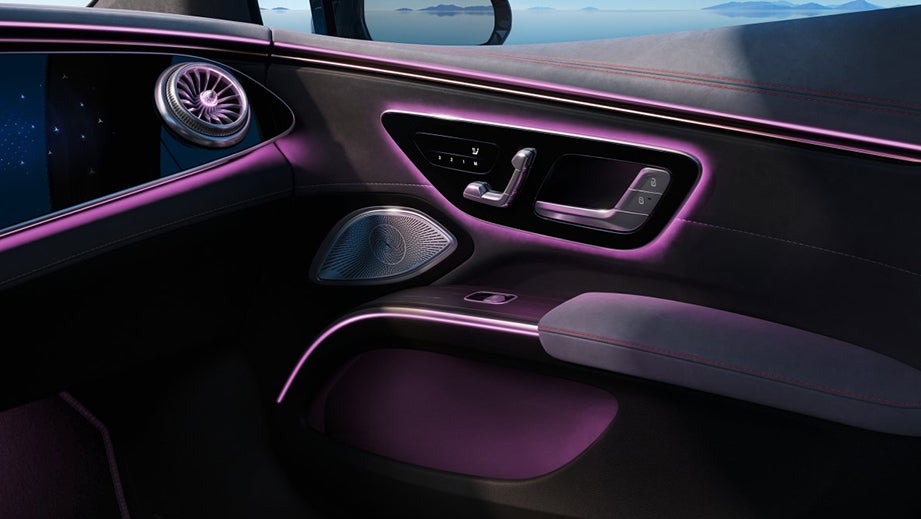 front passenger door panel of a Mercedes-Benz EQS