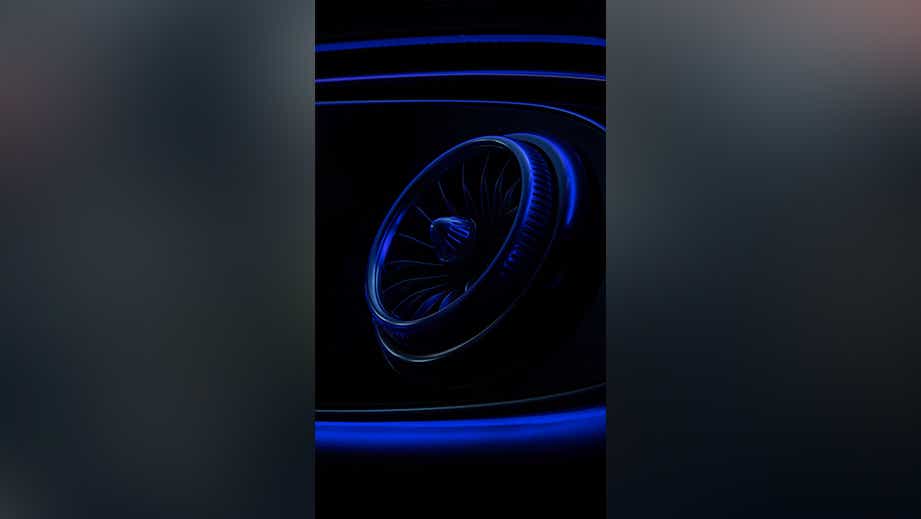 close-up of an air vent in a Mercedes-Benz EQS