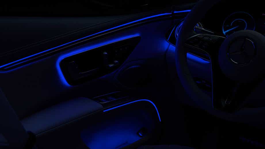 interior dashboard of a Mercedes-Benz EQS