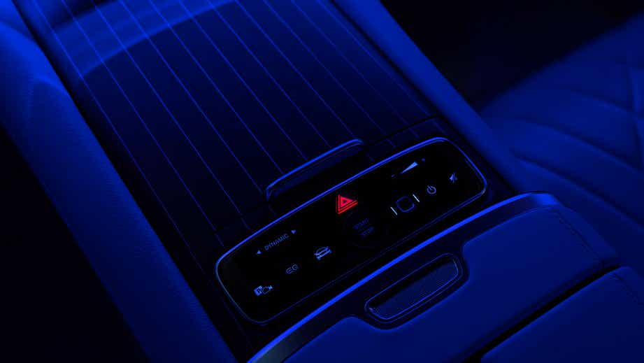 center console controls of a Mercedes-Benz EQS