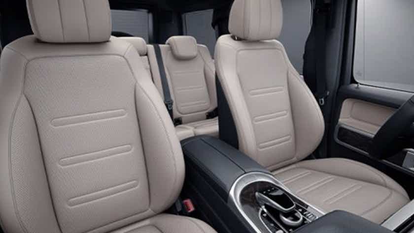 interior front seats view of a Mercedes-Benz G-Class