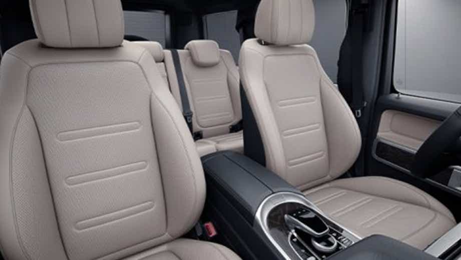 interior front seats view of a Mercedes-Benz G-Class