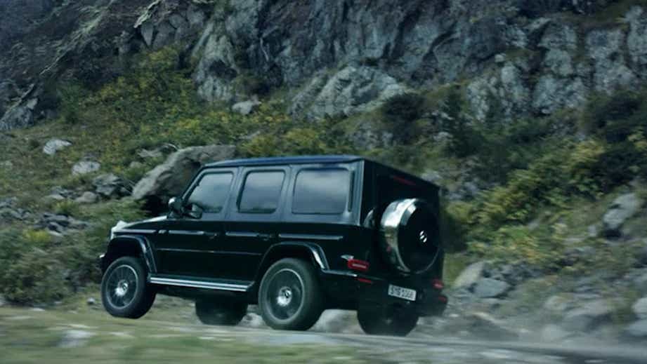 rear three-quarter of a Mercedes-Benz G-Class