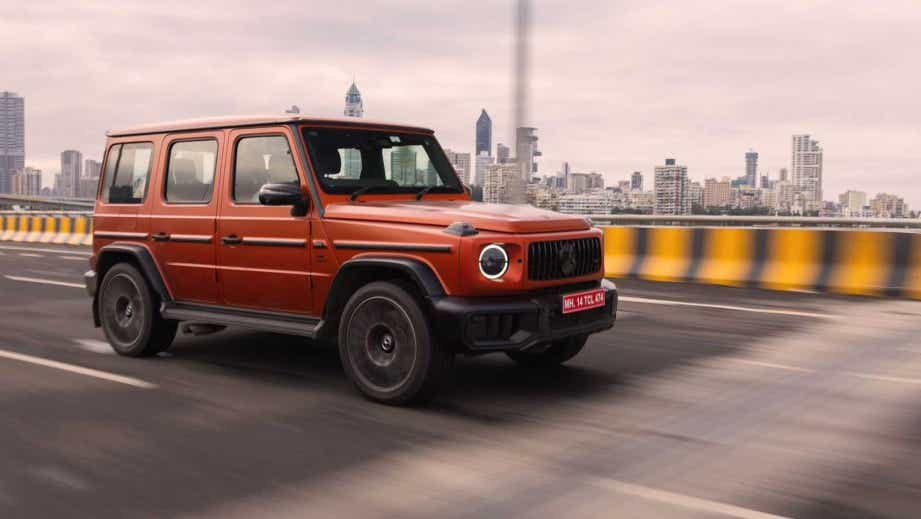 front three-quarter view of a Mercedes-Benz G-Class