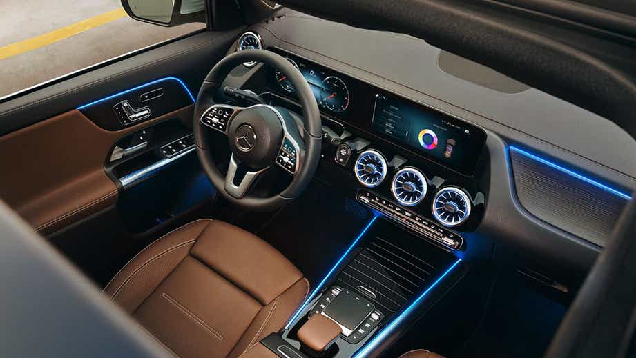 interior dashboard of a Mercedes-Benz GLA 2021-23