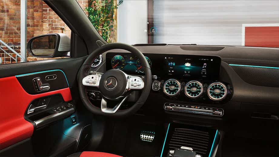 interior dashboard of a Mercedes-Benz GLA 2021-23