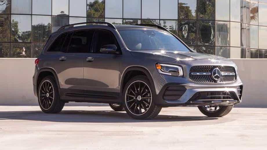 front three-quarter view of a Mercedes-Benz GLB