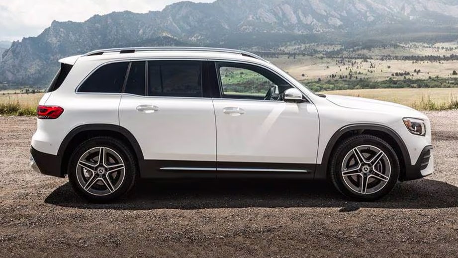 side view of a Polar White Mercedes-Benz GLB